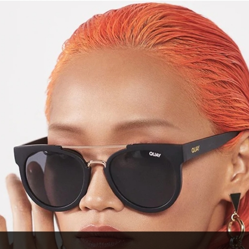 Brand New! Quay Australia “Odin” in Black Smoke Sunnies Sunglasses